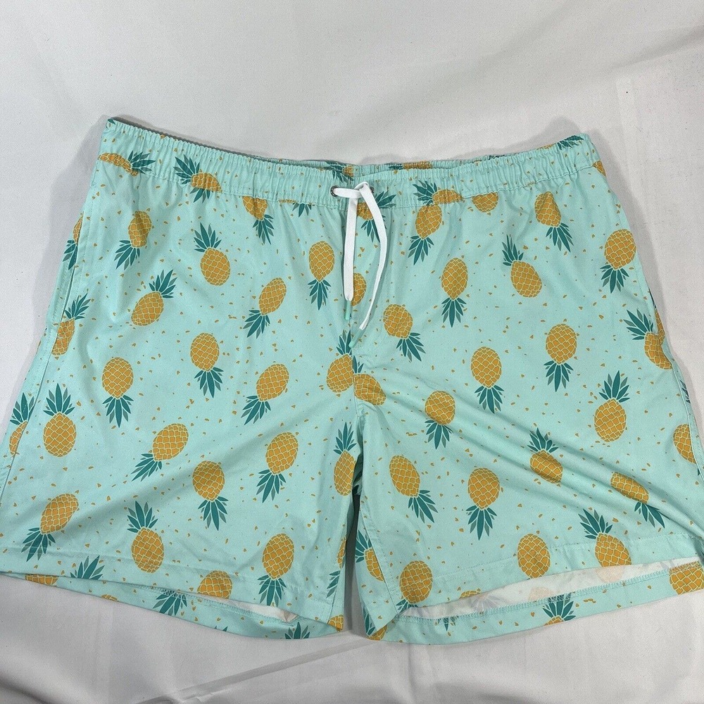 Member's Mark Resort Swim Trunks Shorts Mens 2XL Lined Pineapple 44” Waist